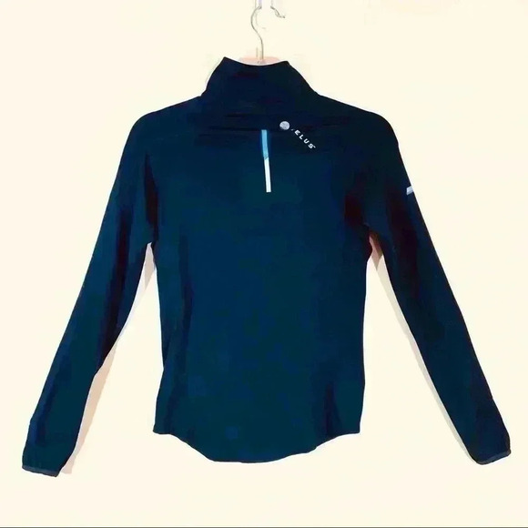 Zelus Zion Black Quarter Zip Pullover Running Athletic Sweatshirt Size XS - Picture 9 of 15